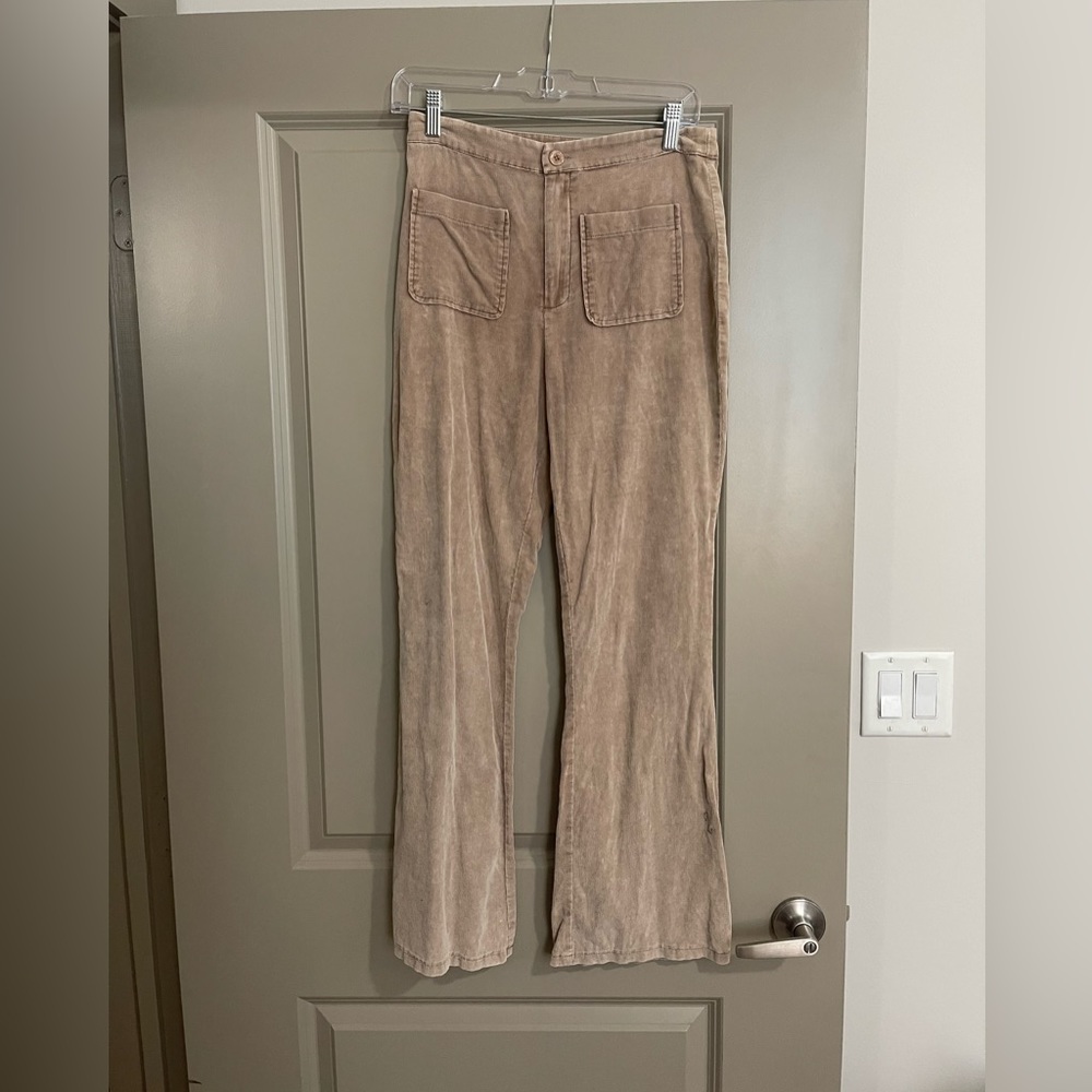 Brown ribbed pants